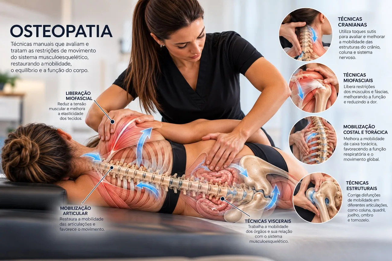 Osteopatia: ilustração explicativa
